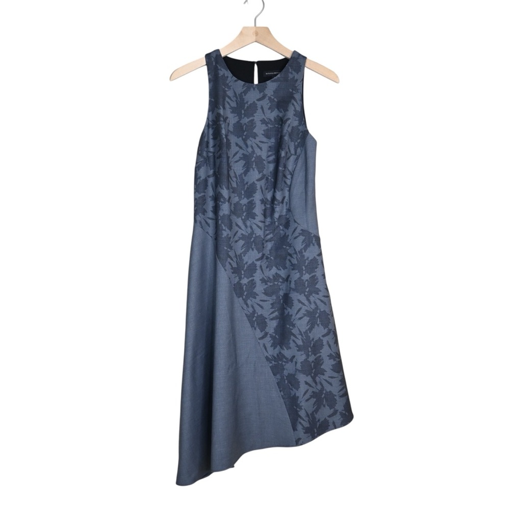 Banana Republic Women's 4 Sleeveless Asymmetrical Wool Blend Lined Dress